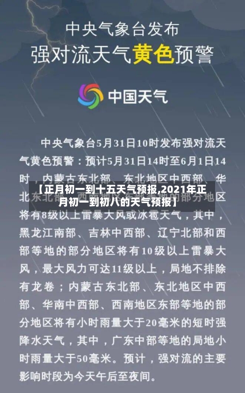 【正月初一到十五天气预报,2021年正月初一到初八的天气预报】