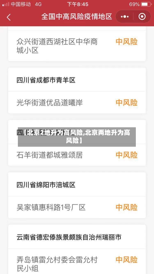 【北京2地升为高风险,北京两地升为高风险】