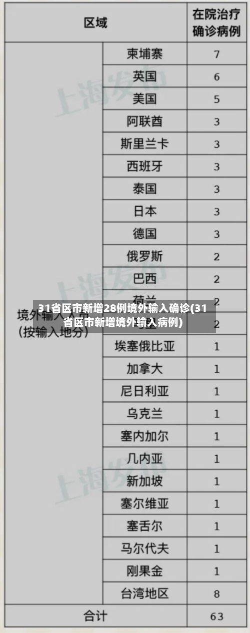 31省区市新增28例境外输入确诊(31省区市新增境外输入病例)