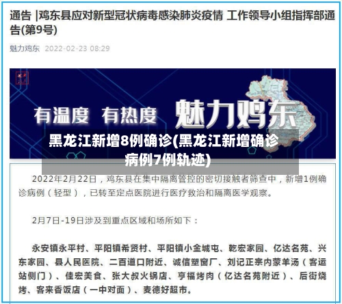 黑龙江新增8例确诊(黑龙江新增确诊病例7例轨迹)