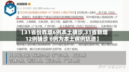 【31省份昨增6例本土确诊,31省新增12例确诊 6例为本土病例轨迹】-第3张图片