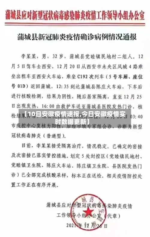 【10日安徽疫情速报,今日安徽疫情实时数据更新】-第3张图片