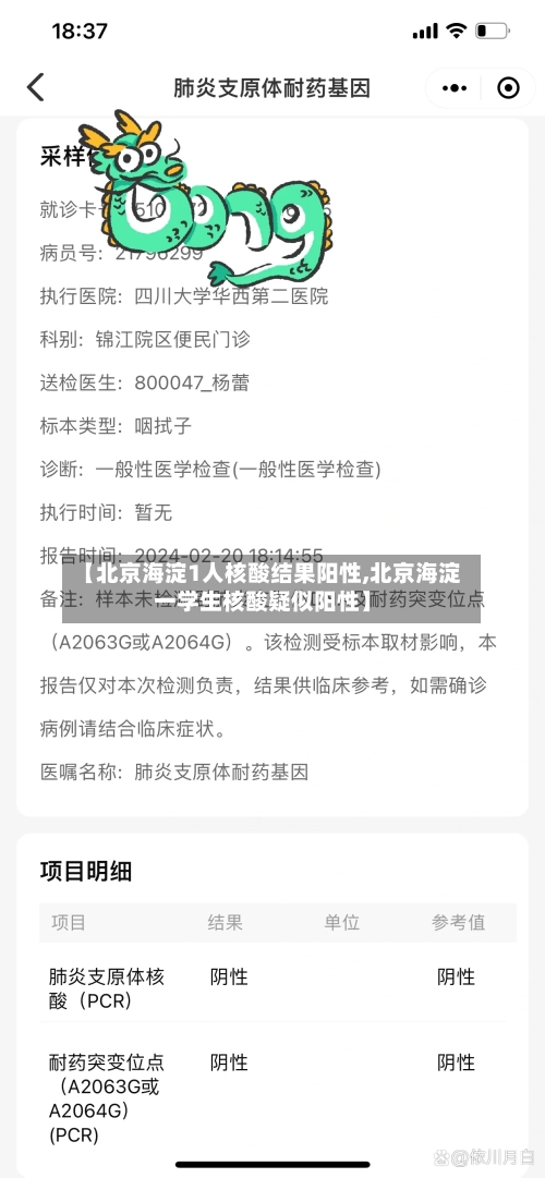 【北京海淀1人核酸结果阳性,北京海淀一学生核酸疑似阳性】-第2张图片