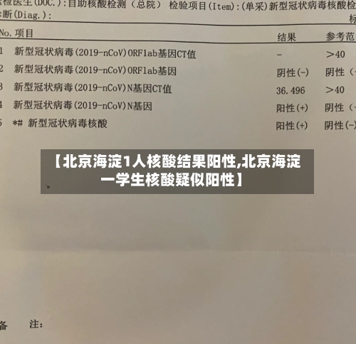 【北京海淀1人核酸结果阳性,北京海淀一学生核酸疑似阳性】-第3张图片