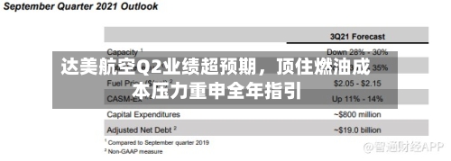 达美航空Q2业绩超预期，顶住燃油成本压力重申全年指引-第2张图片