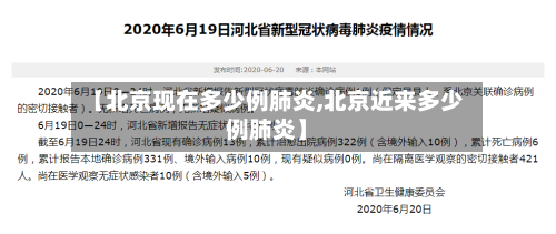 【北京现在多少例肺炎,北京近来多少例肺炎】-第2张图片