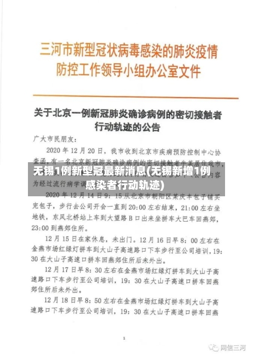 无锡1例新型冠最新消息(无锡新增1例感染者行动轨迹)