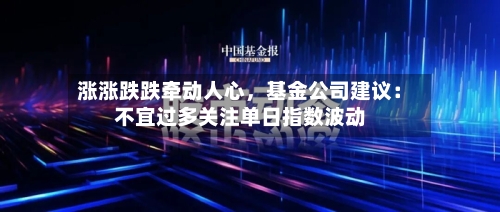 涨涨跌跌牵动人心，基金公司建议：不宜过多关注单日指数波动-第2张图片