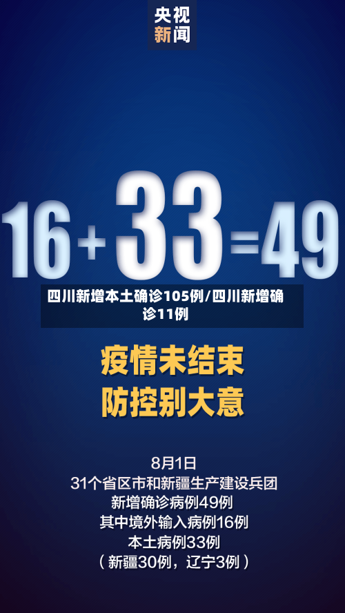 四川新增本土确诊105例/四川新增确诊11例