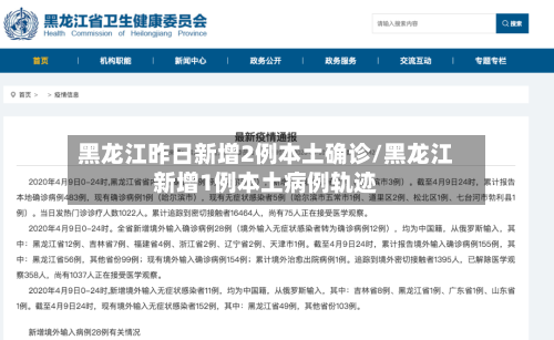黑龙江昨日新增2例本土确诊/黑龙江新增1例本土病例轨迹-第2张图片