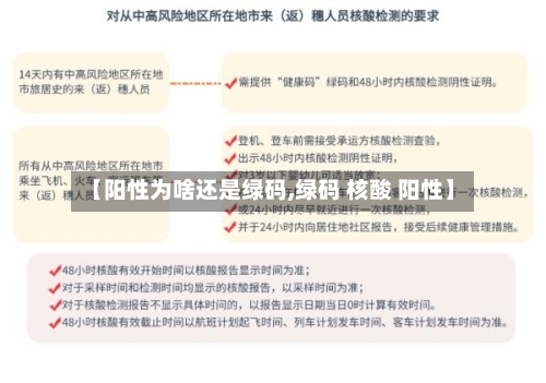 【阳性为啥还是绿码,绿码 核酸 阳性】-第2张图片