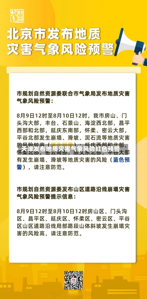 天津发布地质灾害气象风险红色预警-第2张图片