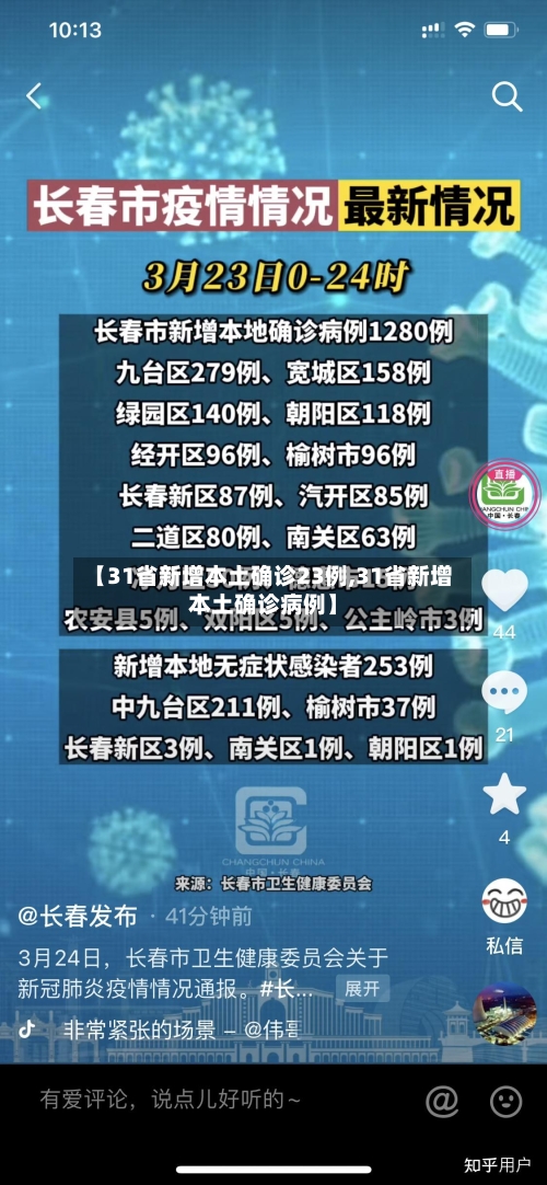 【31省新增本土确诊23例,31省新增本土确诊病例】