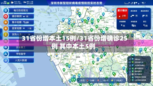 31省份增本土15例/31省份增确诊25例 其中本土5例