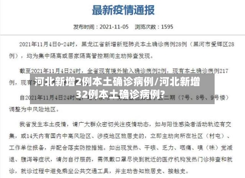 河北新增2例本土确诊病例/河北新增32例本土确诊病例?