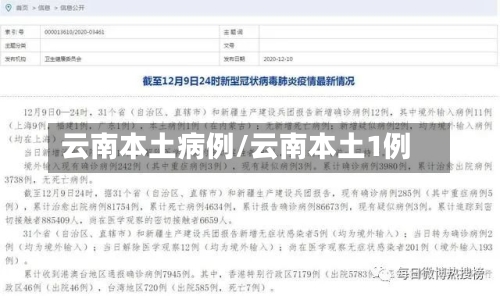 云南本土病例/云南本土1例-第2张图片