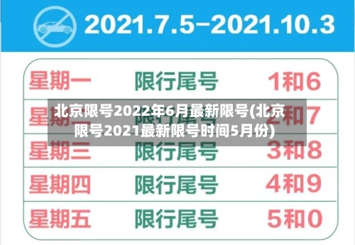 北京限号2022年6月最新限号(北京限号2021最新限号时间5月份)-第2张图片
