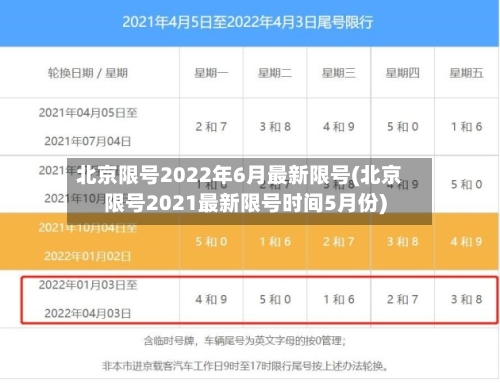 北京限号2022年6月最新限号(北京限号2021最新限号时间5月份)