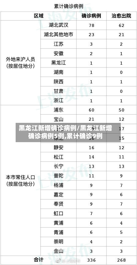 黑龙江新增确诊病例/黑龙江新增确诊病例5例,累计确诊9例-第2张图片