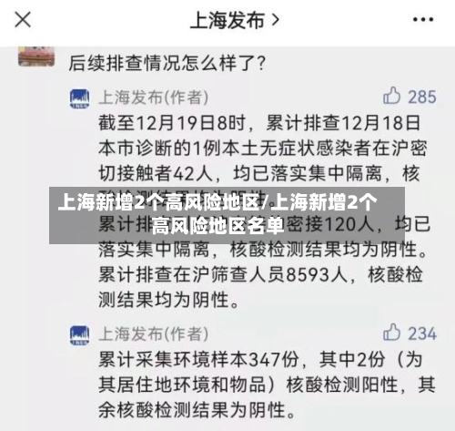 上海新增2个高风险地区/上海新增2个高风险地区名单