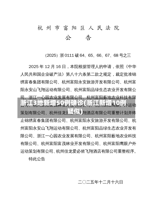 浙江3地新增50例确诊(浙江新增10例疑似)-第2张图片