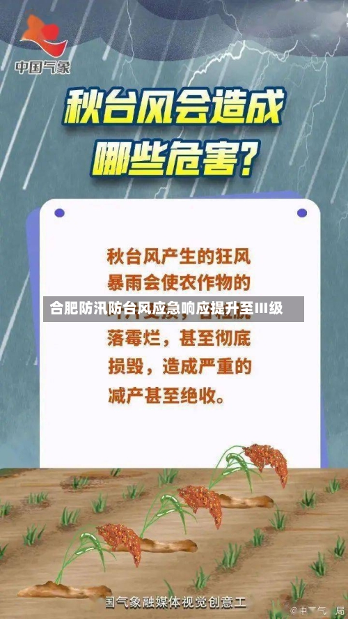 合肥防汛防台风应急响应提升至Ⅲ级
