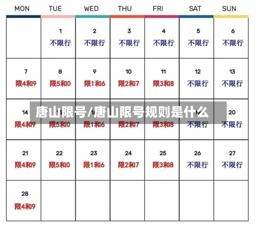 唐山限号/唐山限号规则是什么