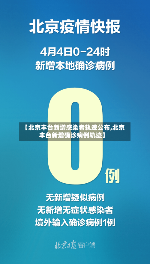 【北京丰台新增感染者轨迹公布,北京丰台新增确诊病例轨迹】