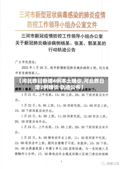 【河北昨日新增4例本土确诊,河北昨日增2例确诊 轨迹公布】