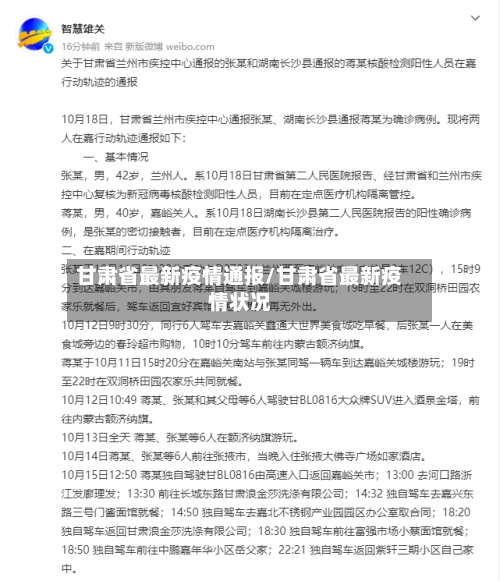 甘肃省最新疫情通报/甘肃省最新疫情状况