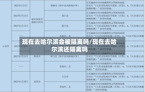 现在去哈尔滨会被隔离吗/现在去哈尔滨还隔离吗