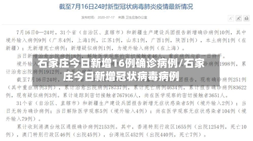 石家庄今日新增16例确诊病例/石家庄今日新增冠状病毒病例-第2张图片