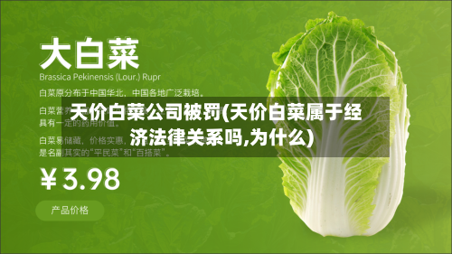 天价白菜公司被罚(天价白菜属于经济法律关系吗,为什么)