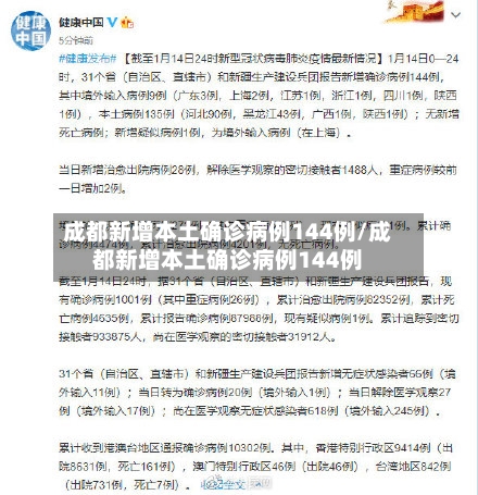 成都新增本土确诊病例144例/成都新增本土确诊病例144例-第3张图片