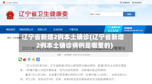 辽宁省新增2例本土确诊(辽宁省新增2例本土确诊病例是哪里的)