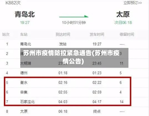 苏州市疫情防控紧急通告(苏州市疫情公告)