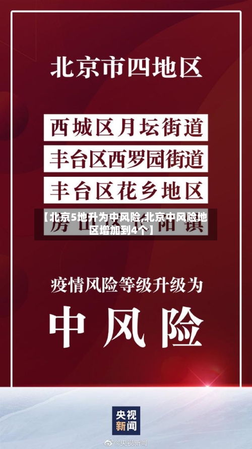 【北京5地升为中风险,北京中风险地区增加到4个】