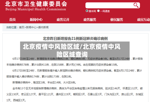北京疫情中风险区域/北京疫情中风险区域查询