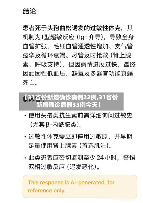【31省份新增确诊病例22例,31省份新增确诊病例33例今天】-第2张图片