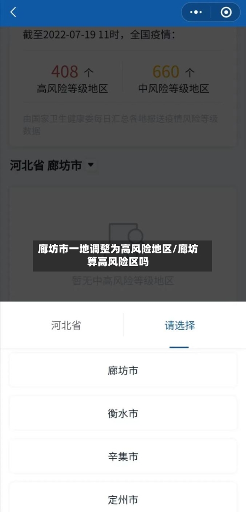 廊坊市一地调整为高风险地区/廊坊算高风险区吗-第2张图片