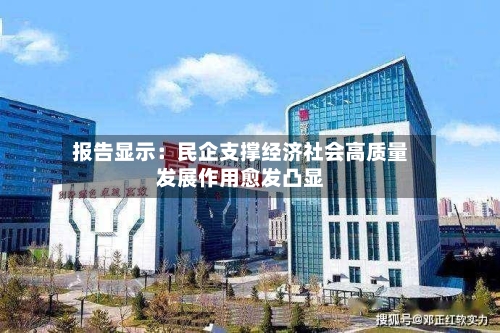 报告显示：民企支撑经济社会高质量发展作用愈发凸显