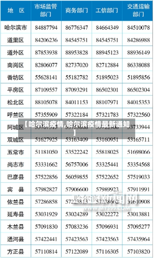 【哈尔滨疫情,哈尔滨疫情最新通知】-第2张图片