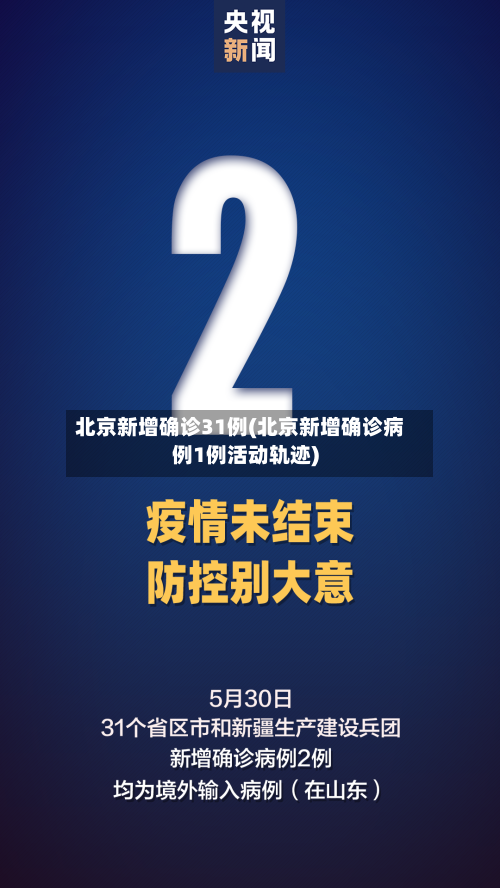 北京新增确诊31例(北京新增确诊病例1例活动轨迹)
