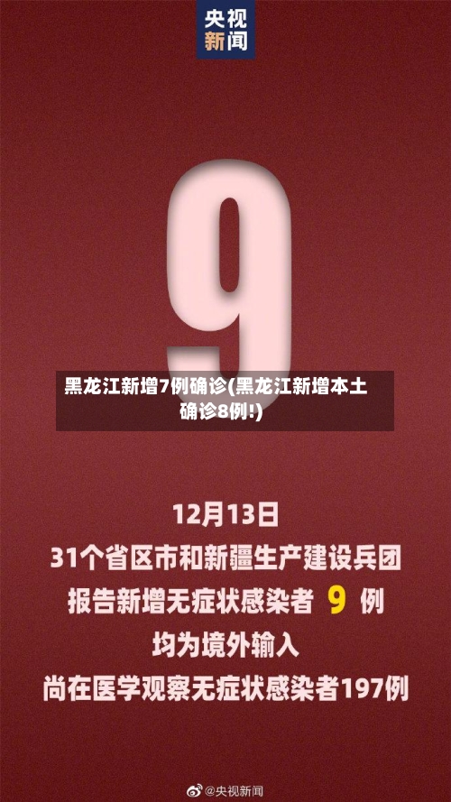 黑龙江新增7例确诊(黑龙江新增本土确诊8例!)