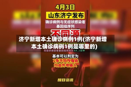 济宁新增本土确诊病例1例(济宁新增本土确诊病例1例是哪里的)-第2张图片