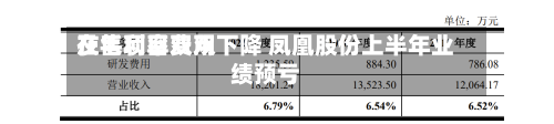 在售项目费用及毛利率双双下降 凤凰股份上半年业绩预亏