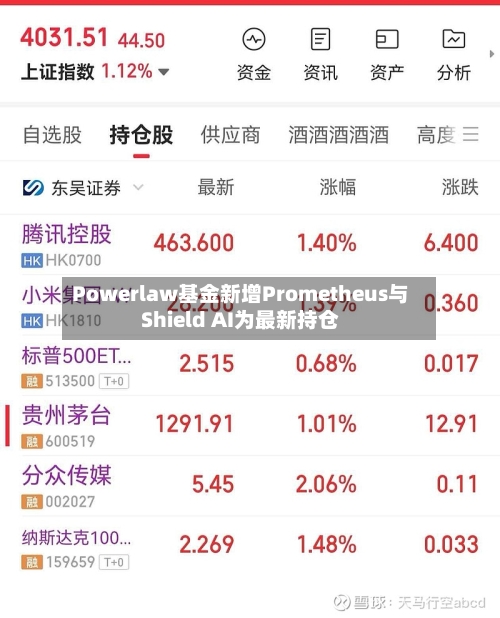 Powerlaw基金新增Prometheus与Shield AI为最新持仓-第2张图片