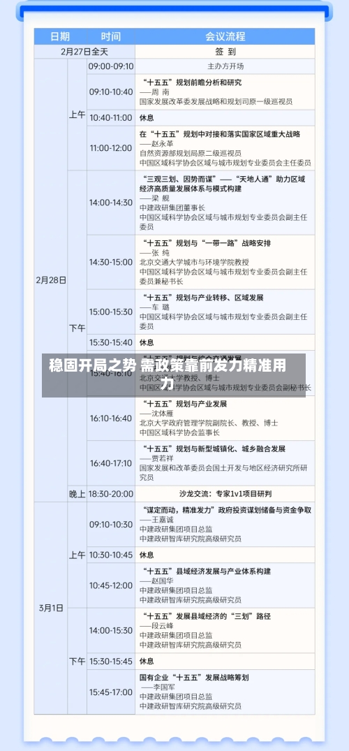 稳固开局之势 需政策靠前发力精准用力