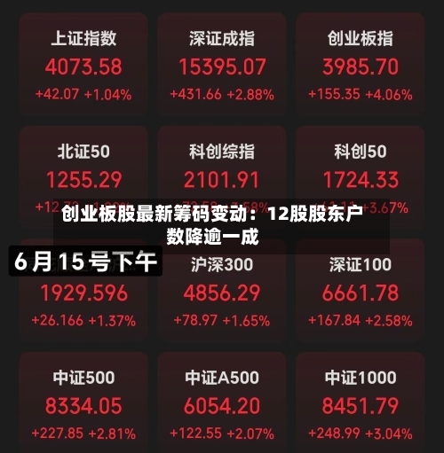 创业板股最新筹码变动：12股股东户数降逾一成