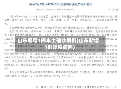山东新增1例本土确诊病例(山东新增1例疑似病例)-第2张图片